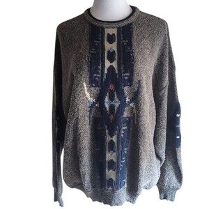 St Croix Knits Vintage Kenneth's Crewneck Textured Sweater Pullover Mens Large